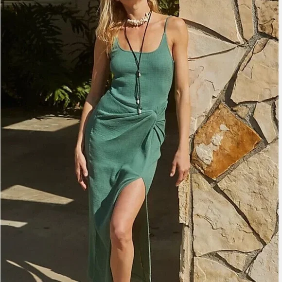 NWT Free people allure maxi Dress with Slit - Picture 1 of 2